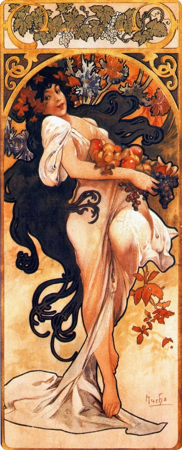 Alfons Mucha - 106, Le stagioni, 1897. L'autunno